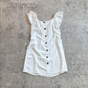 White Button-Down Dress